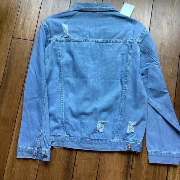 NWT David.Ann‎ Distressed Denim Jacket ❤️🤩😎 - Picture 3 of 7
